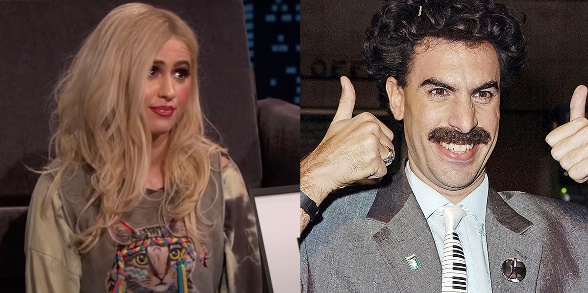 Irina Novak and Sacha Baron Cohen