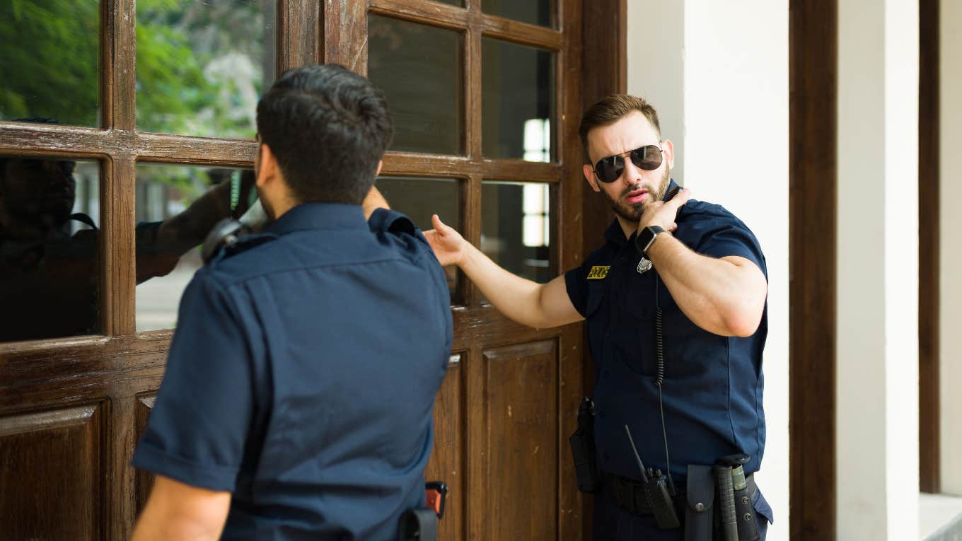 cops doing a wellness check