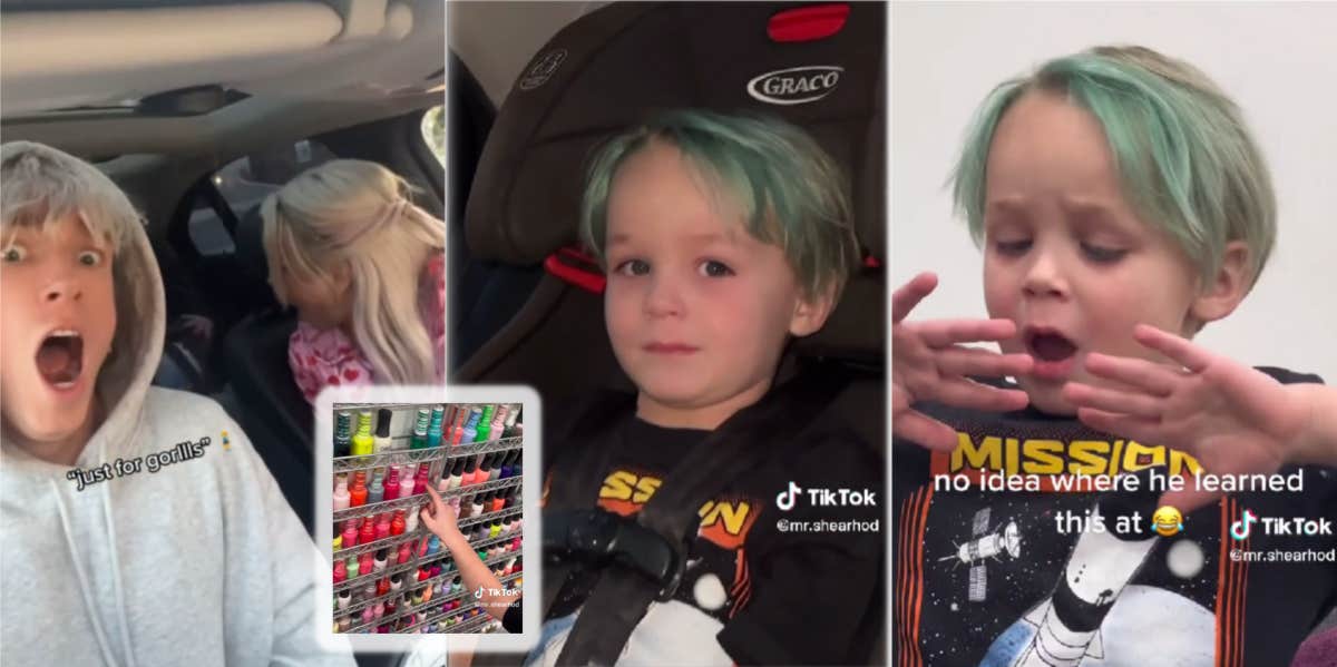 Man takes son to nail salon