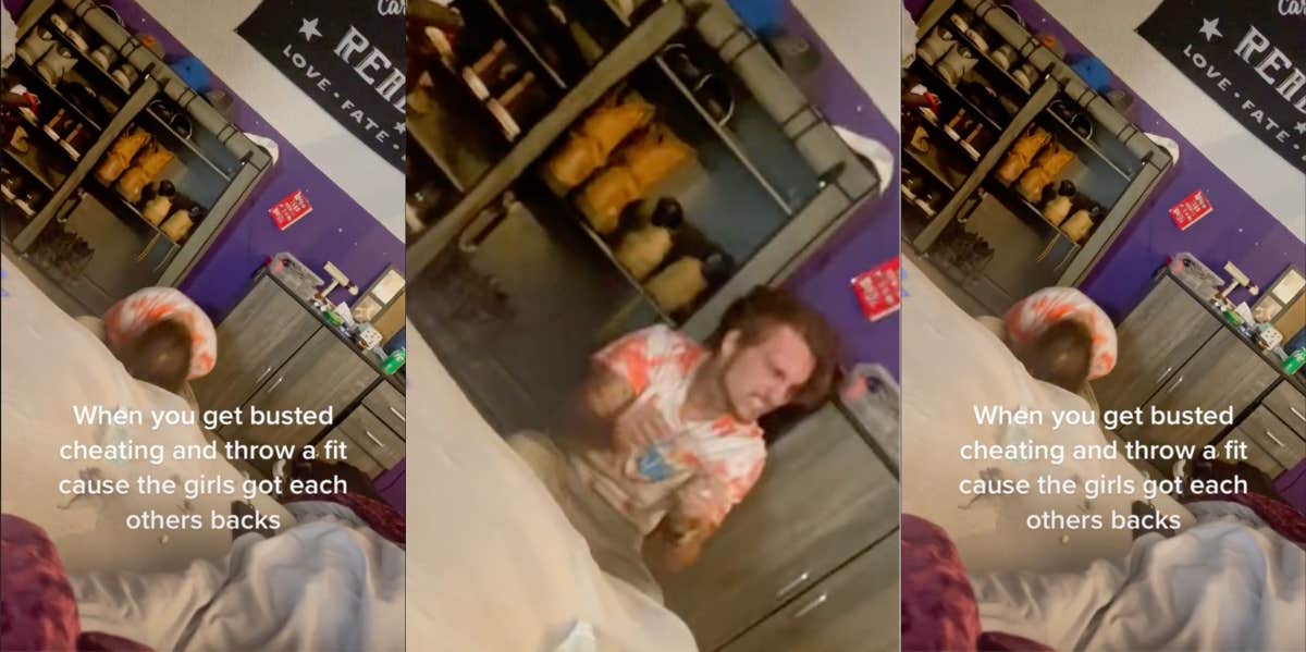Boyfriend Sobs Uncontrollably After His Girlfriend Caught Him Cheating TikTok cheating boyfriend