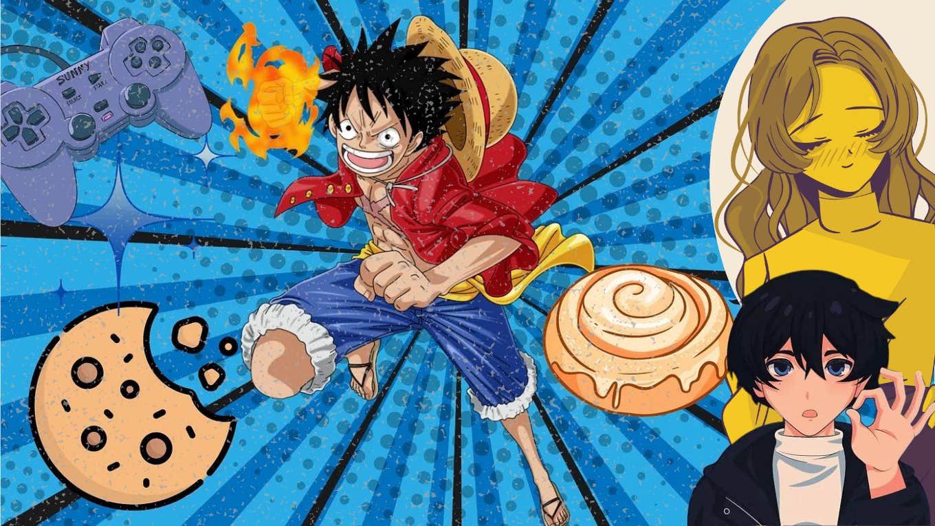 Boys Can Bake Too Anime boy baking with his mom