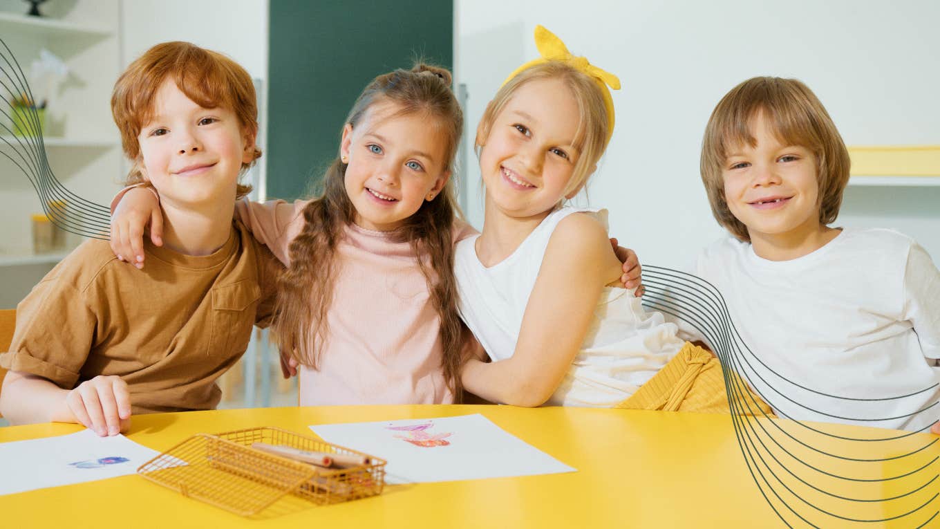 boys and girls smiling during social experiment