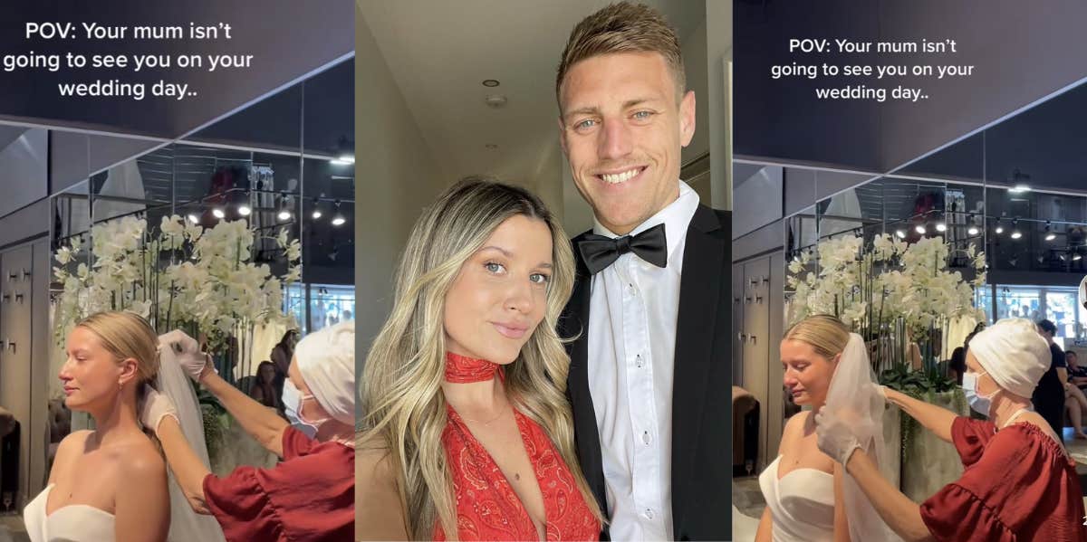 Bride Arranges Dress Fitting For Mom With Cancer So She Could See Her Daughter In Her Wedding Dress bride, mother, dress fitting
