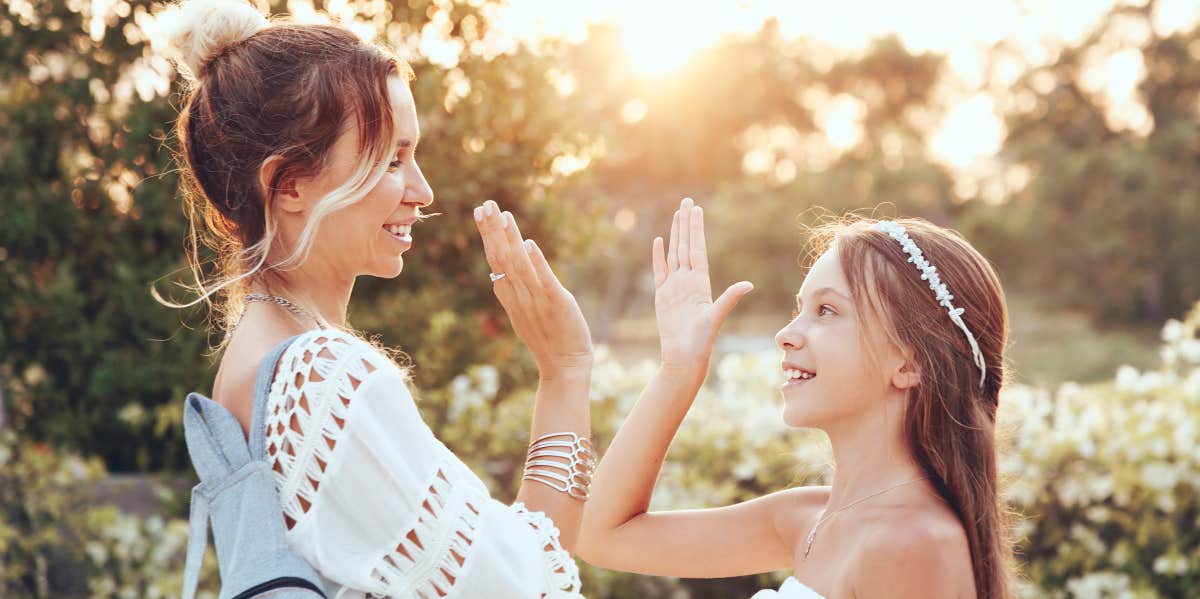 Woman and daughter