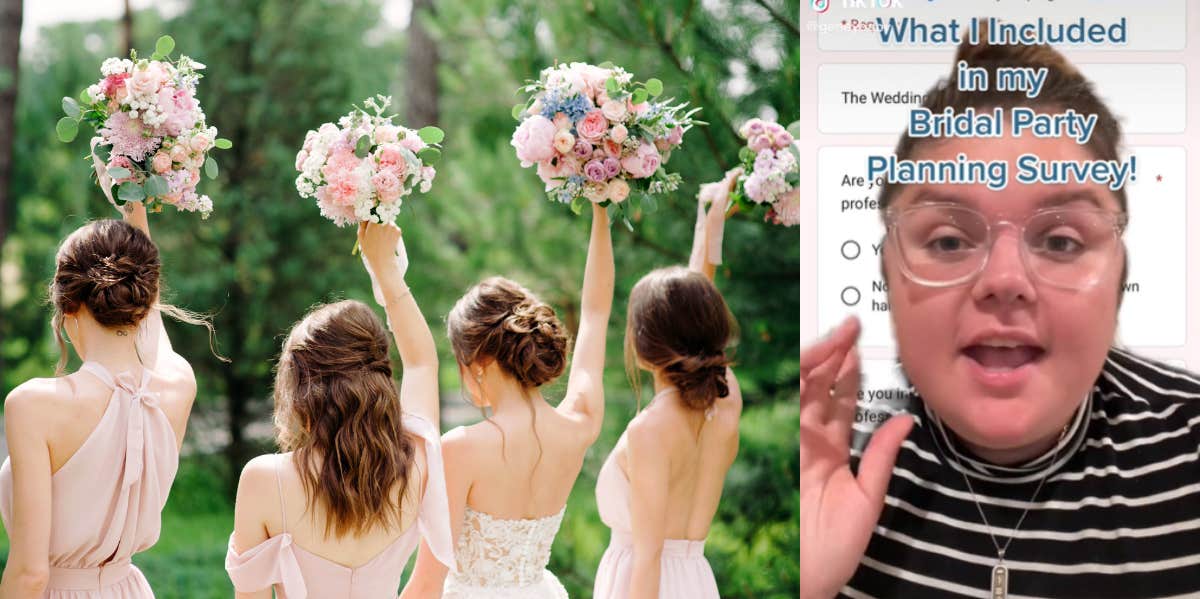 TikToker Praised For 'Genius' Survey She Gave Her Bridesmaids Bridesmaids, bride's survey