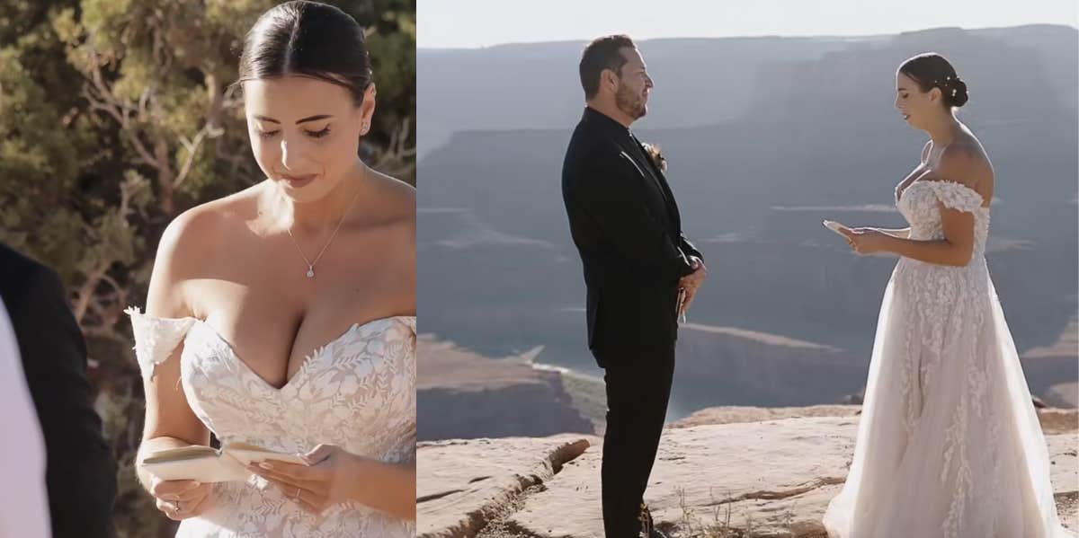 Bride Reads Emotional Letter To Her Dad Who Couldn't Be There For Her Wedding Bride, wedding day, letter