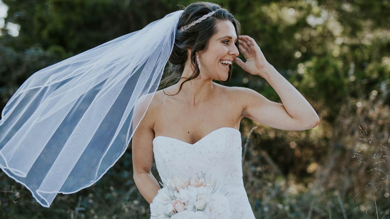 bride in wedding dress