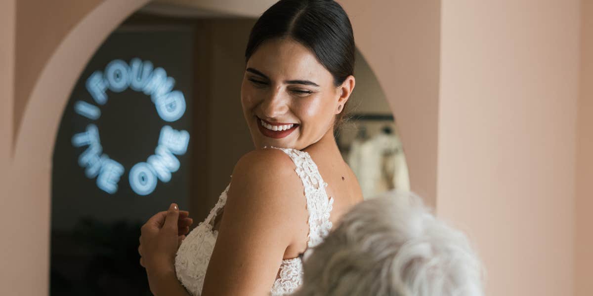 Bride on her wedding day