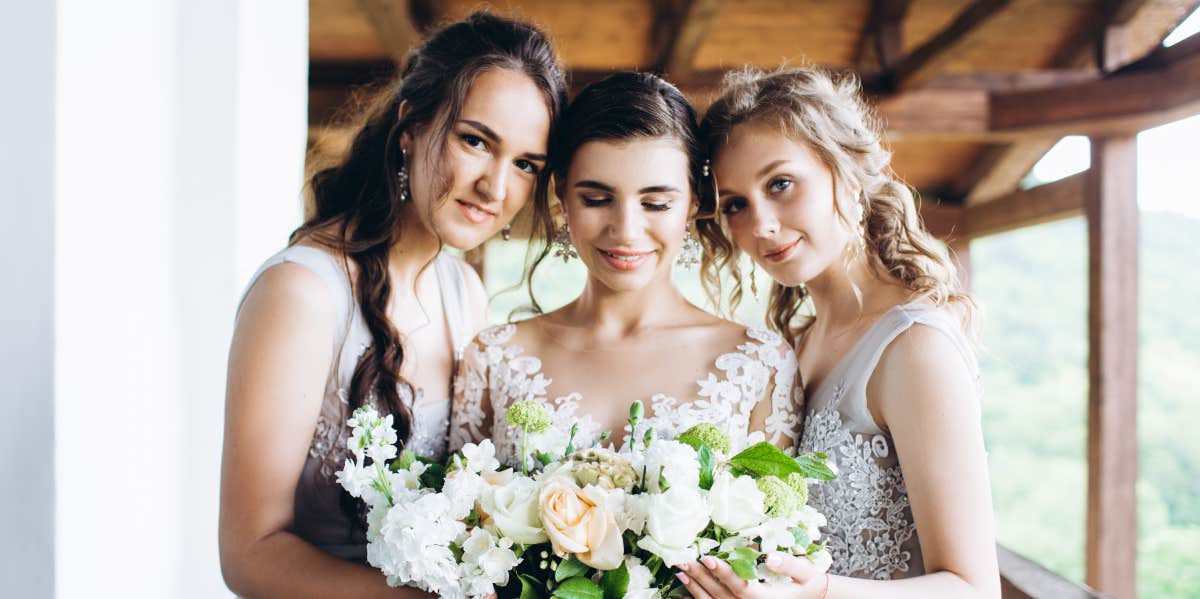 4 Brides Claim Their Weddings To Be The Worst Day Of Their Lives bride and bridesmaids with bouquet