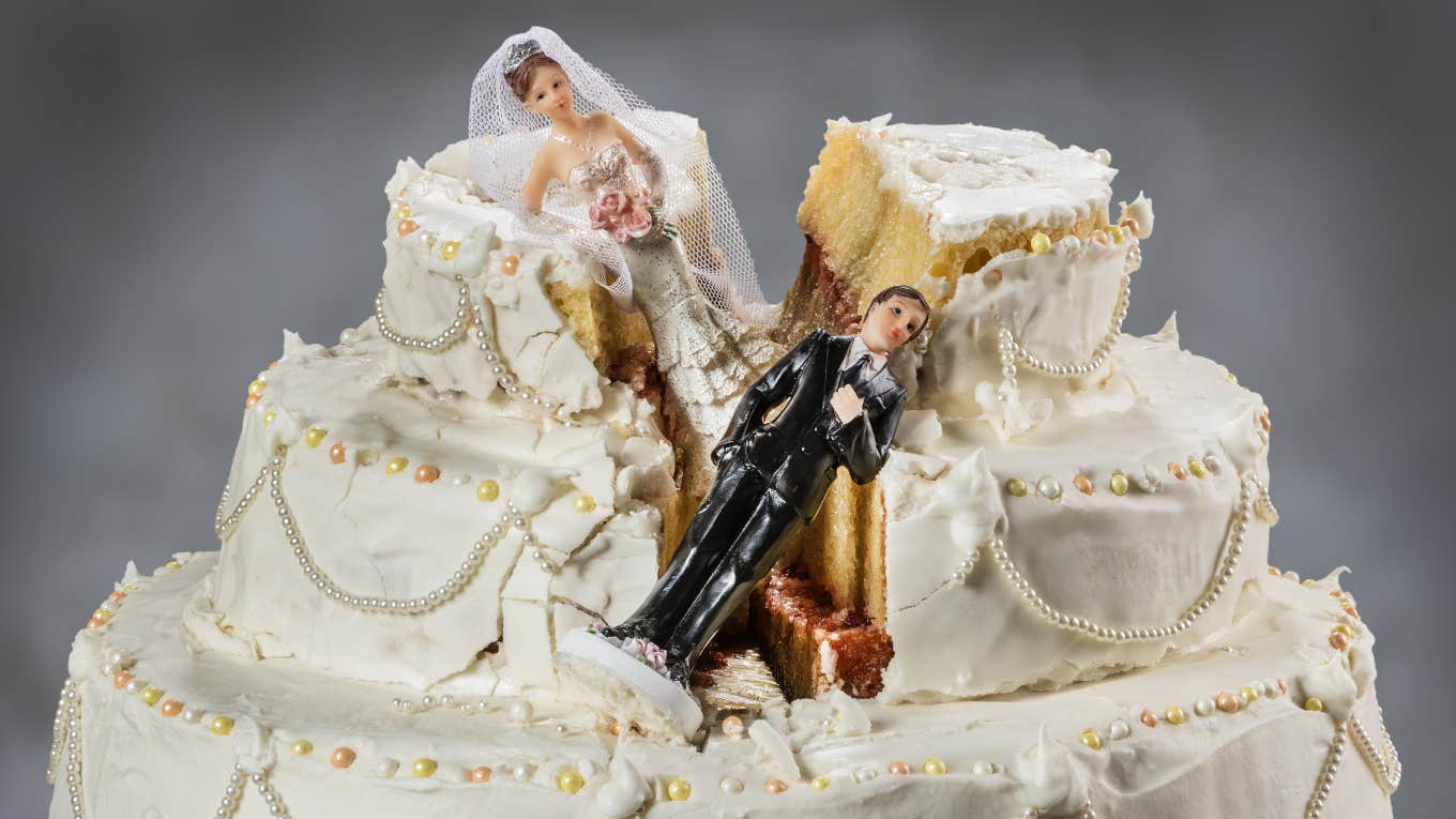 ruined wedding cake
