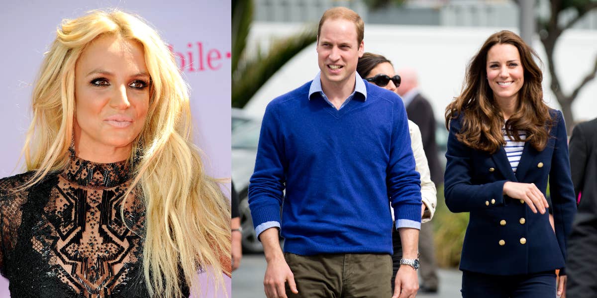 Britney Spears, Prince William, Kate Middleton