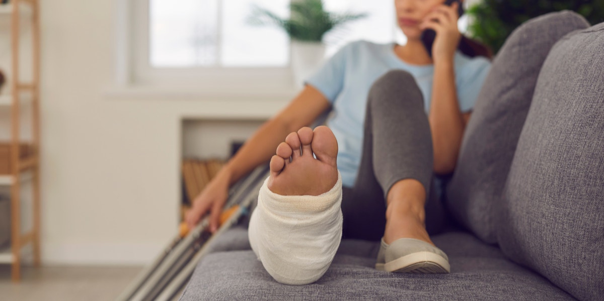 Why I Broke My Feet to Save My Pride woman with broken foot