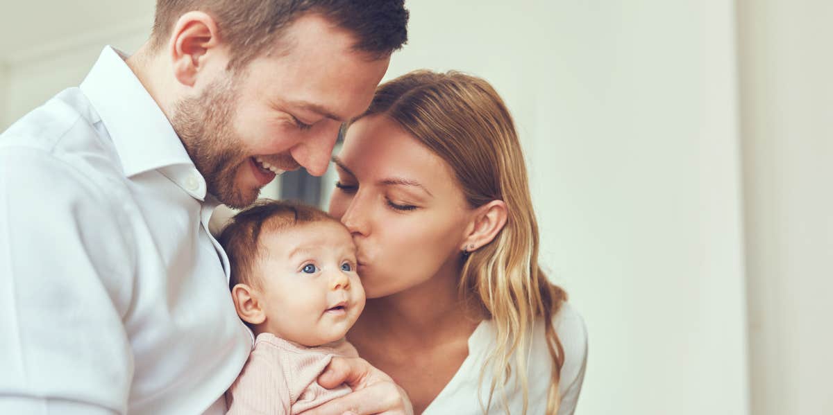 Family with baby