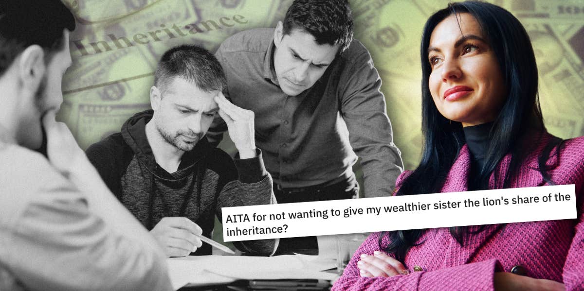 Siblings angry that sister is getting more inheritance