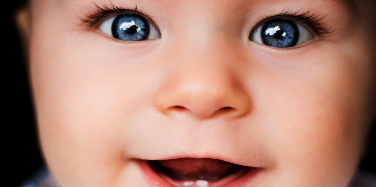 The Cool Way Brown-Eyed Parents Can Have Blue-Eyed Kids baby with blue eyes