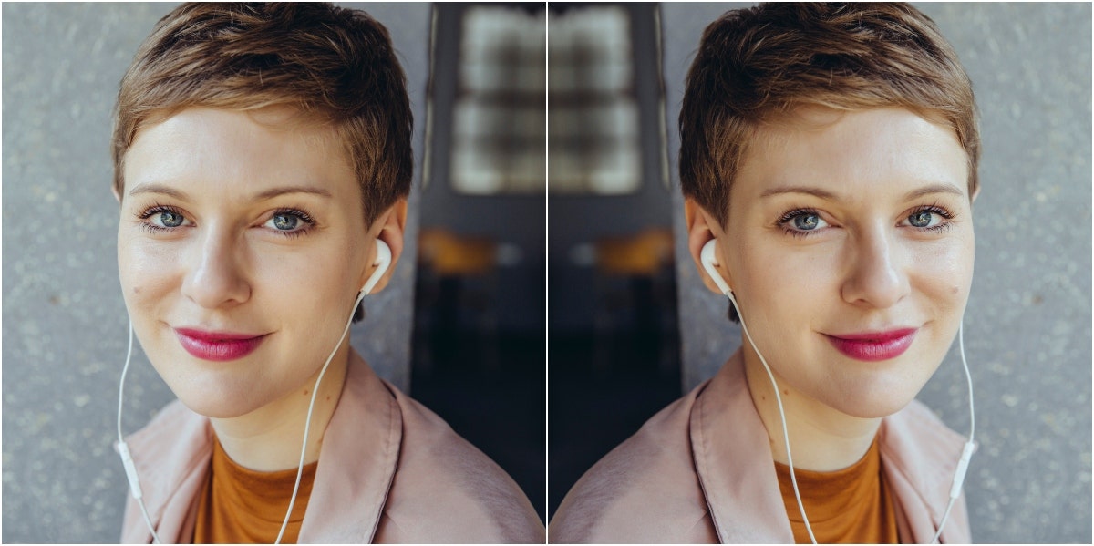 building trust smiling woman with headphones