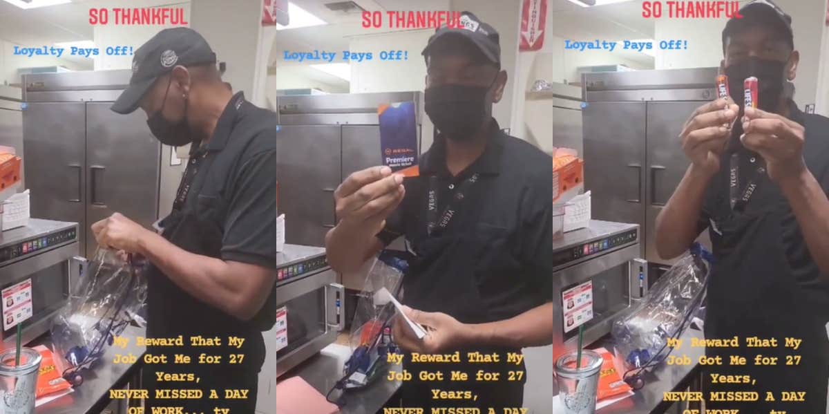 Burger King Employee Gets A Goodie Bag For Never Missing A Day Of Work In 27 Years Burger King worker