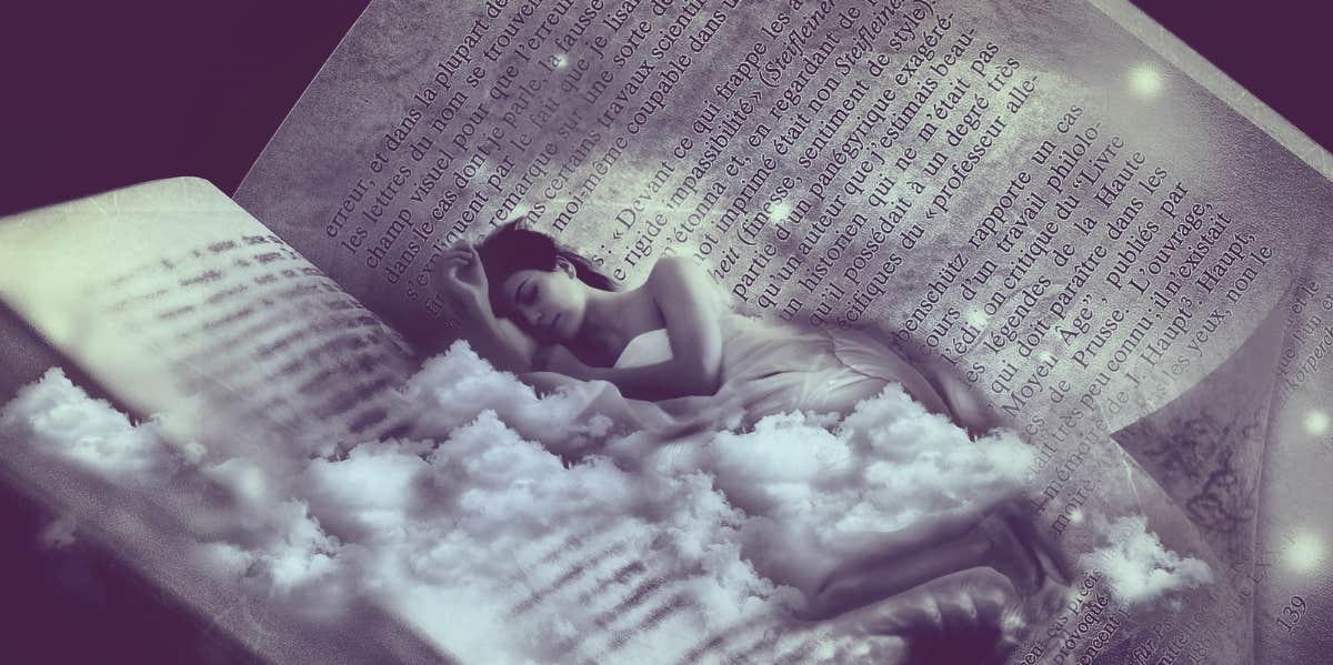Can You Read In Your Dreams? What Science Has To Say person sleeping in a book