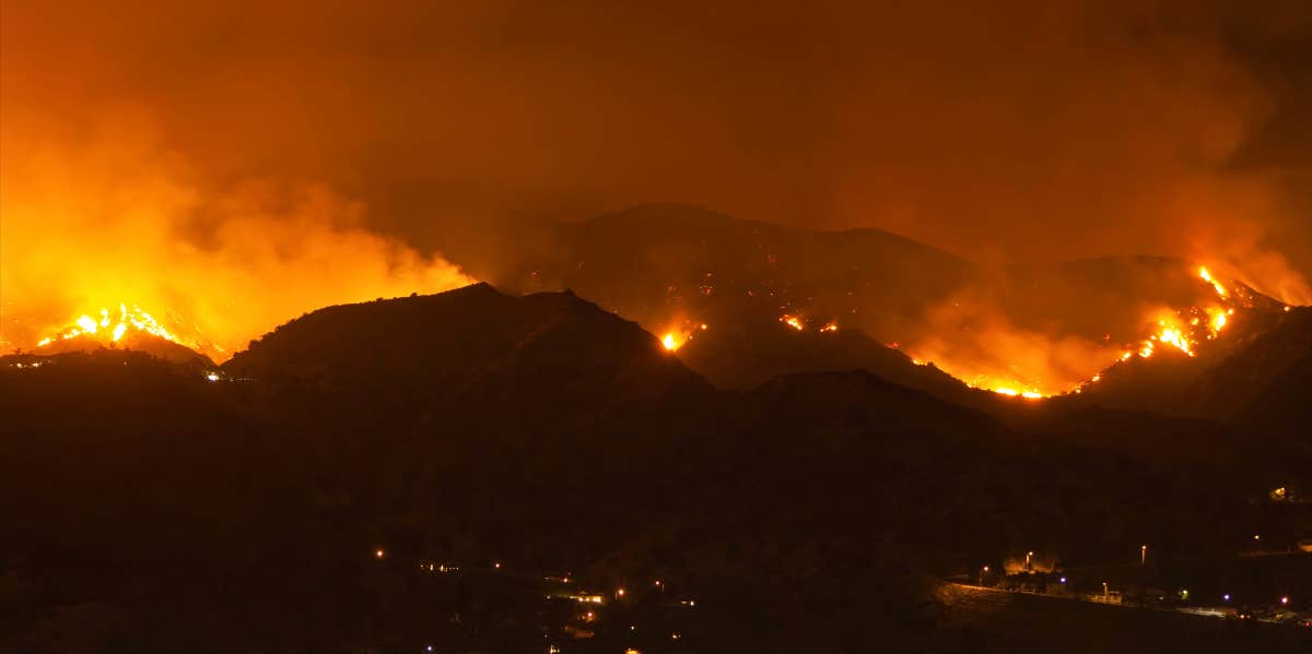 Wildfire and smoke in California