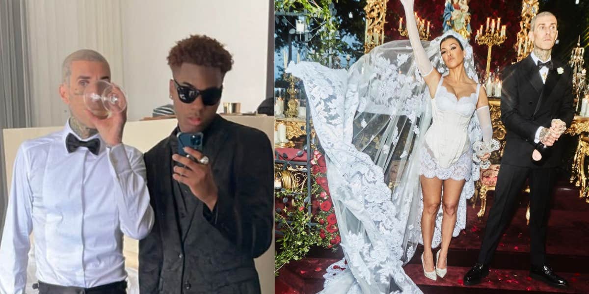 Who Is Carl Dawson? Travis Barker & Kourtney Kardashian's Wedding Guest Confuses Fans Carl Dawson, Kourtney Kardashian, Travis Barker