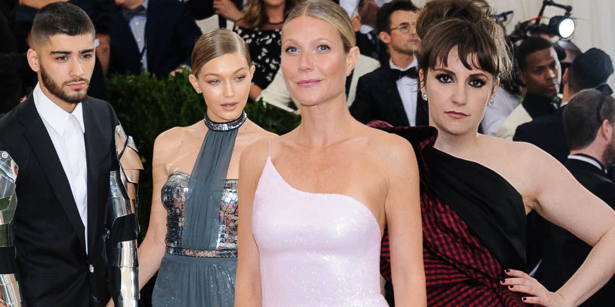 Zayn Malik, Gigi Hadid, Gwyneth Paltrow, Lena Dunham