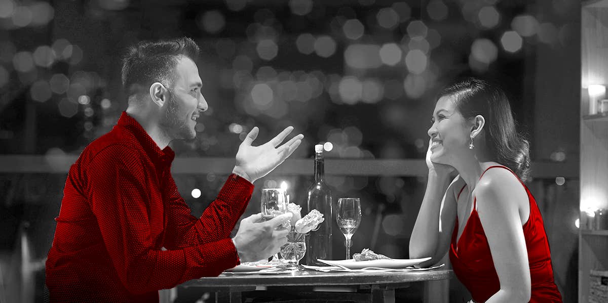 The 1-Night Challenge That Revolutionized My Relationship couple having dinner