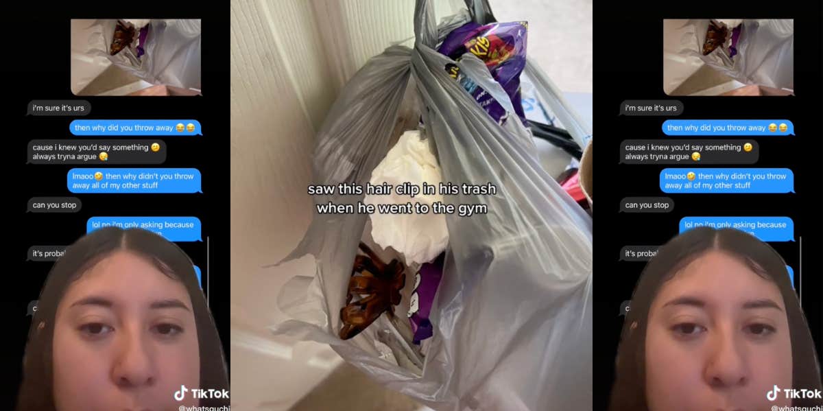 Woman Says She Caught Boyfriend Cheating After Noticing 'Clue' In His Trash Woman Says She Caught Boyfriend Cheating After Noticing 'Clue' In His Trash
