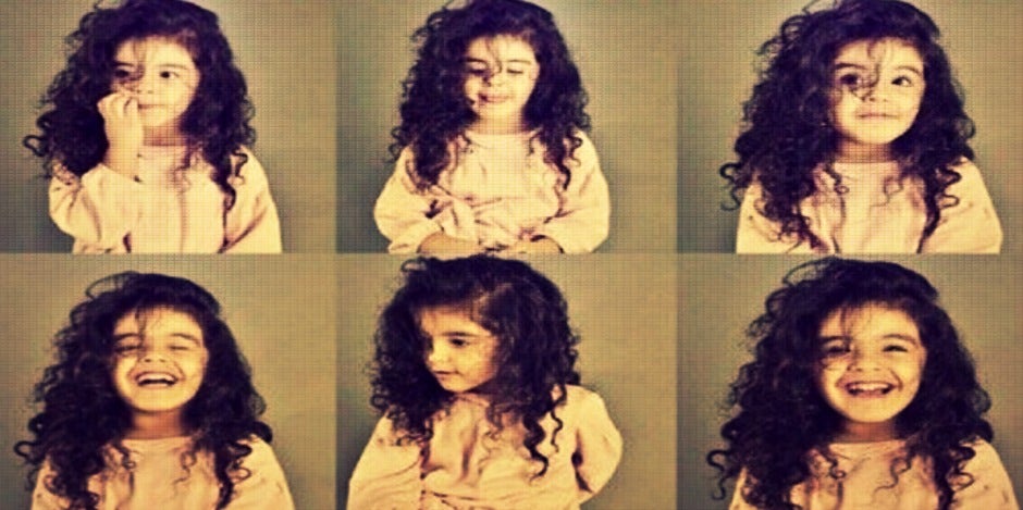 little girl in a photobooth little girl in a photobooth