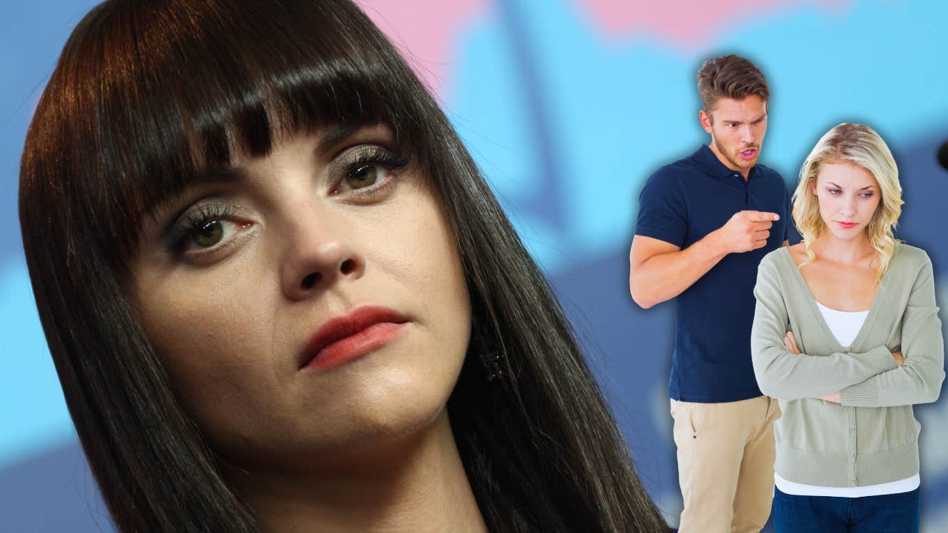 Christina Ricci Explains How People Are Re-Victimized When Good Guys Do Bad Things Christina Ricci, man berating woman