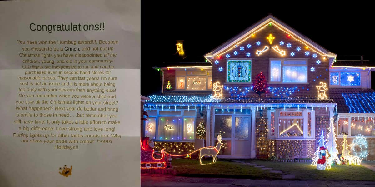 Neighbor Sends Letter To Neighbor To Complain About Them Not Putting Up Christmas Lights Christmas letter, decorations