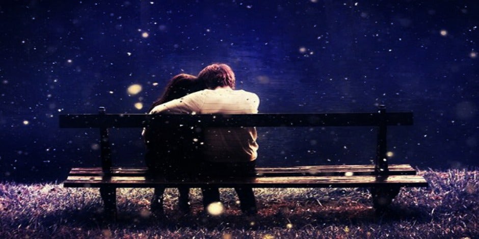 couple on bench couple on bench