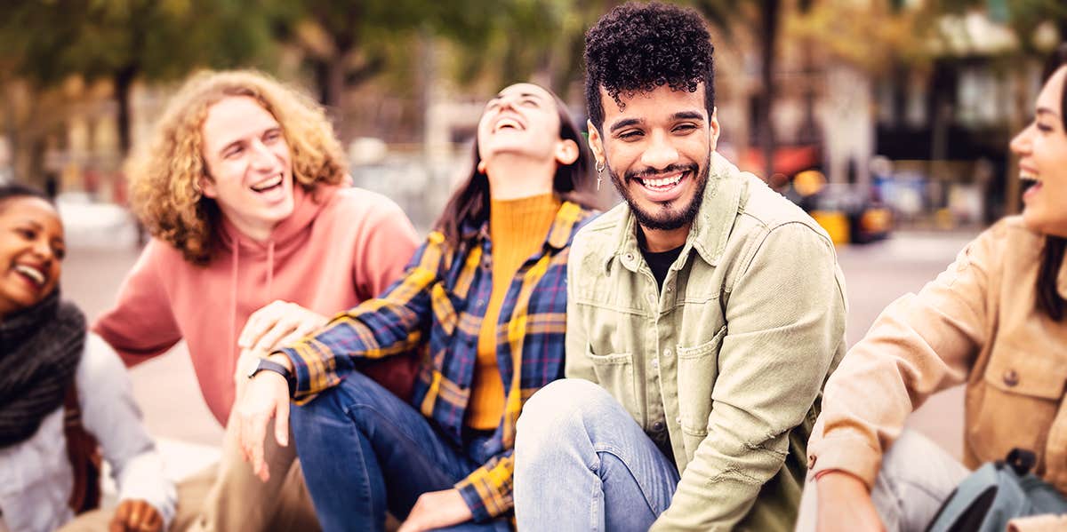 a group of college kids