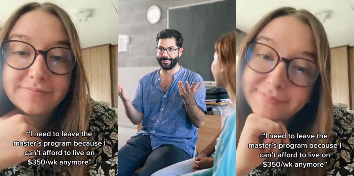 College Student Told To Budget Her Money Better After Revealing She Can't Survive Off $350 A Week grad student, college professor talking to class