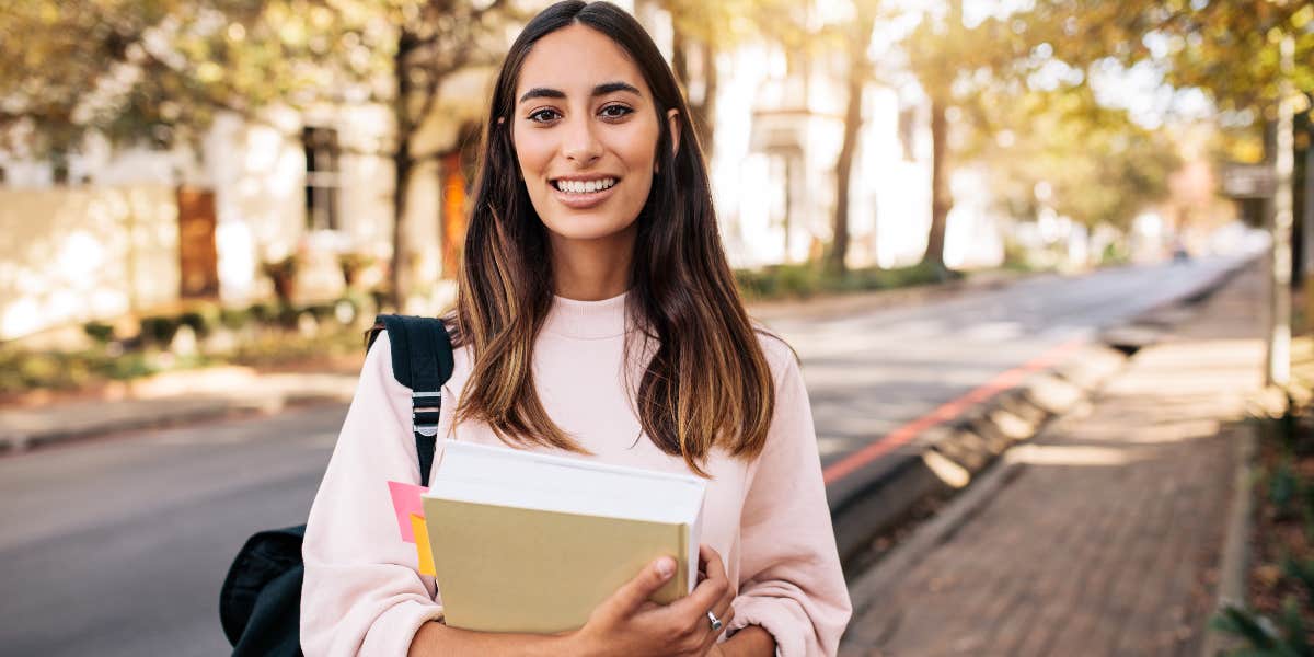 Girl going to college