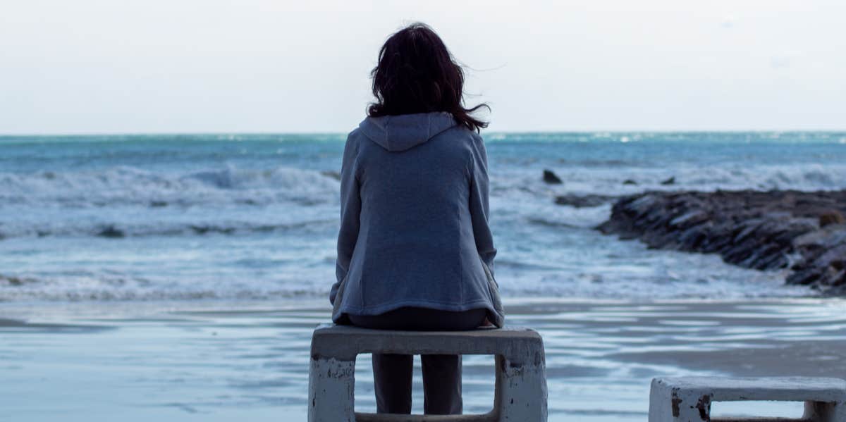 woman on beach