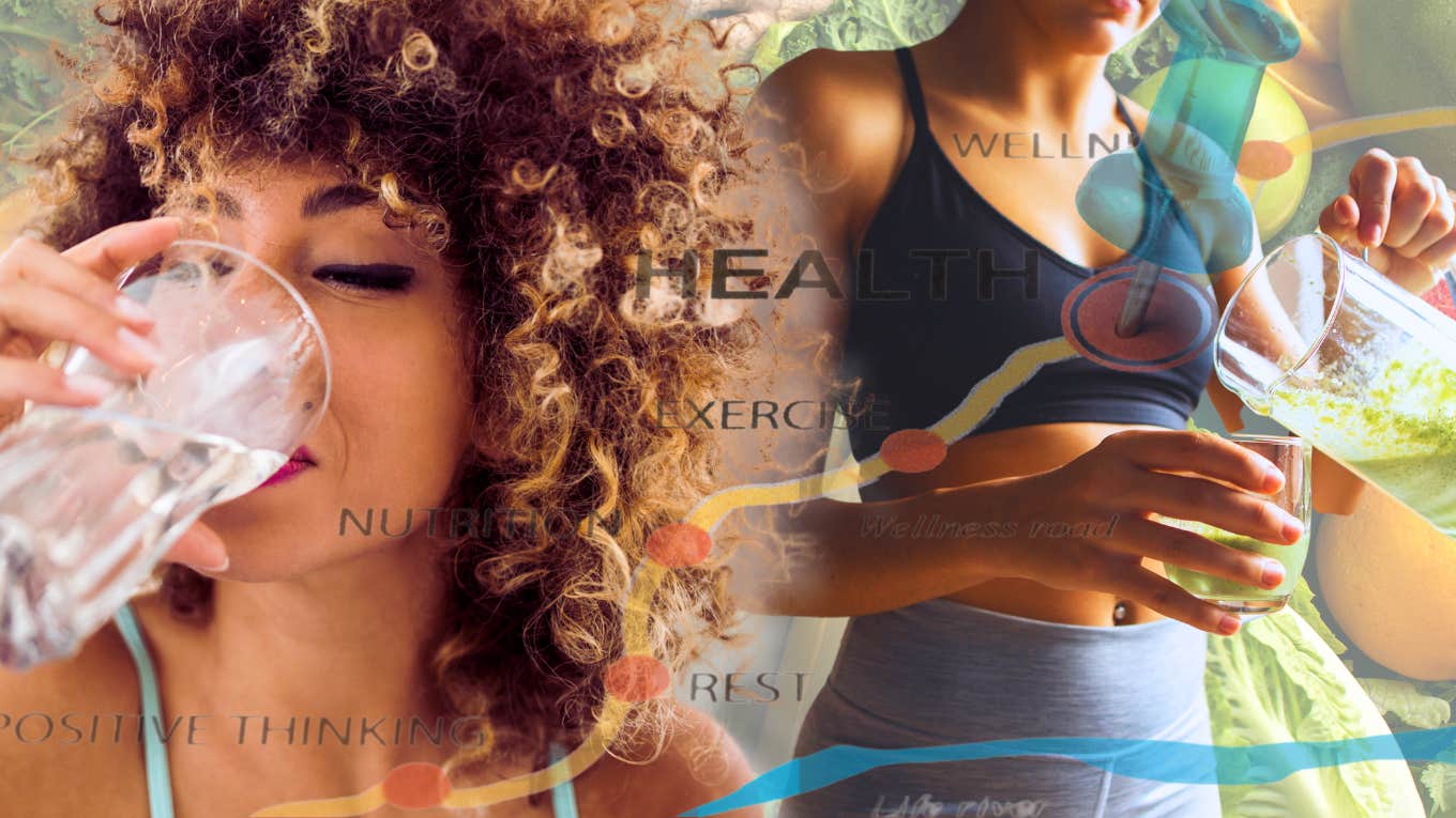 Doctor Reveals 8 Medical Myths People Continue To Believe Despite Evidence Woman drinking water and juicing detox