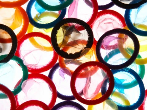condoms in assorted colors