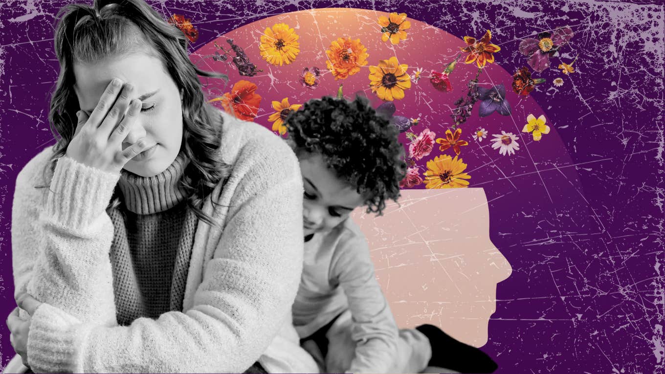 Coping With Guilt and Shame As A Mentally Ill Mom Mother feeling guilty with hand on forehead