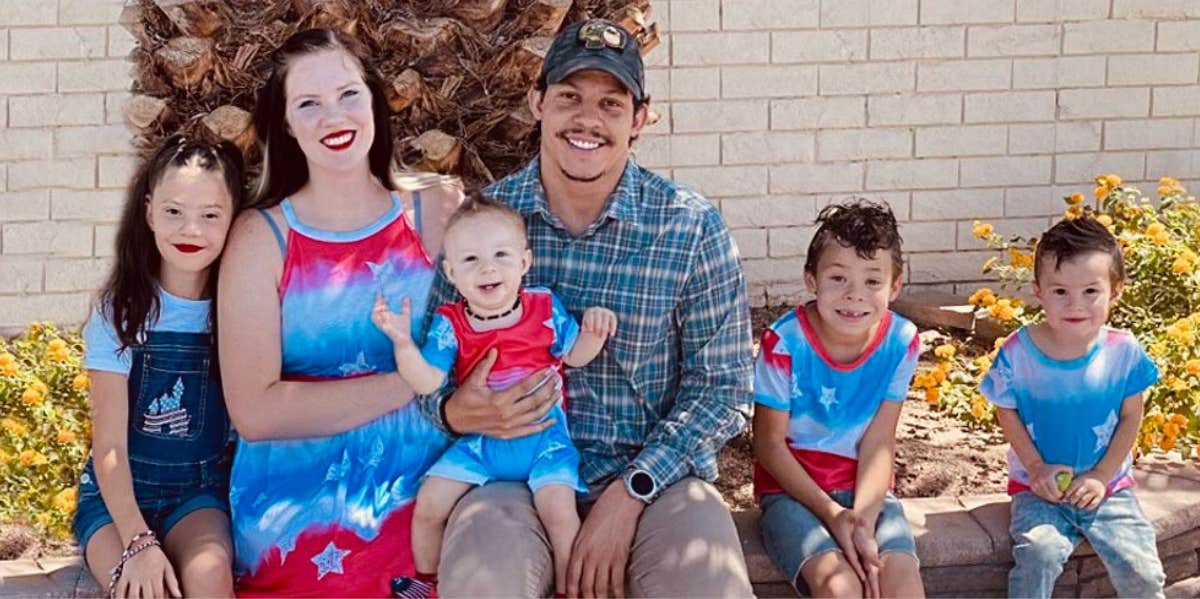 Cora Williams with her late husband, Jerome Williams, and their four children.