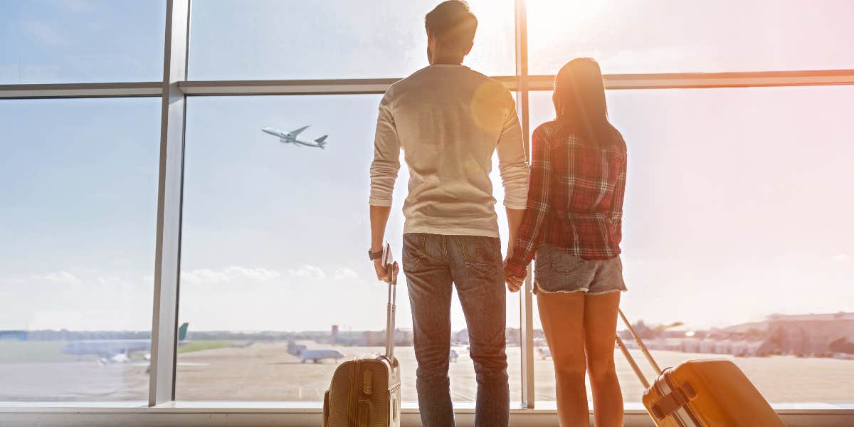 Couple at airport