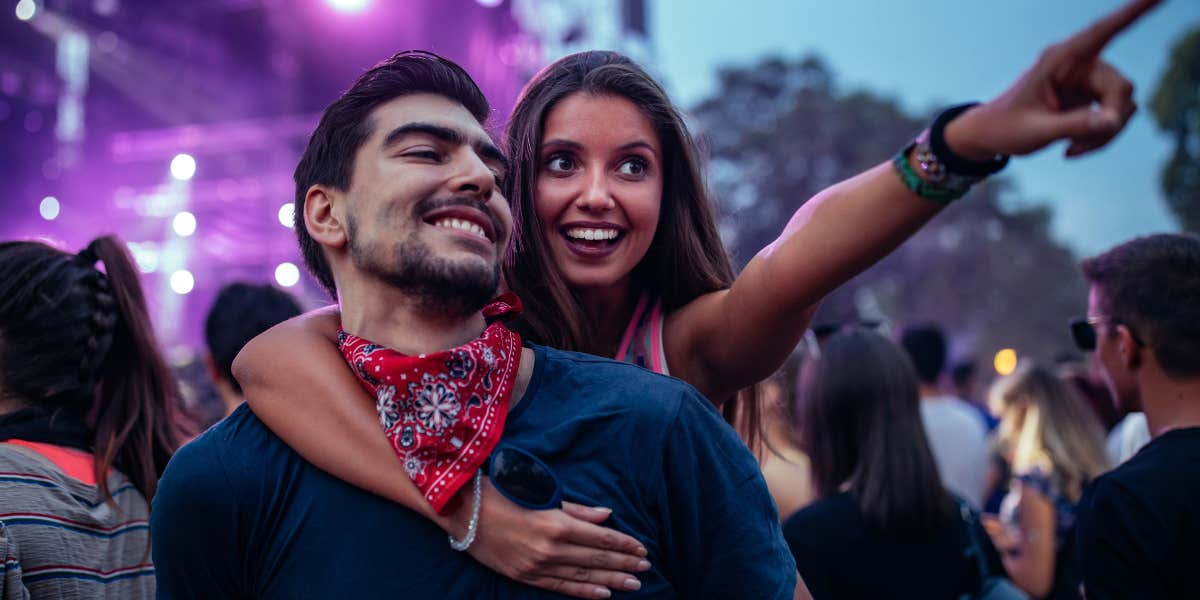 Couple at a concert
