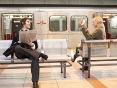 Hey Flirty Dude, Are You Already Taken? man and woman at a subway station