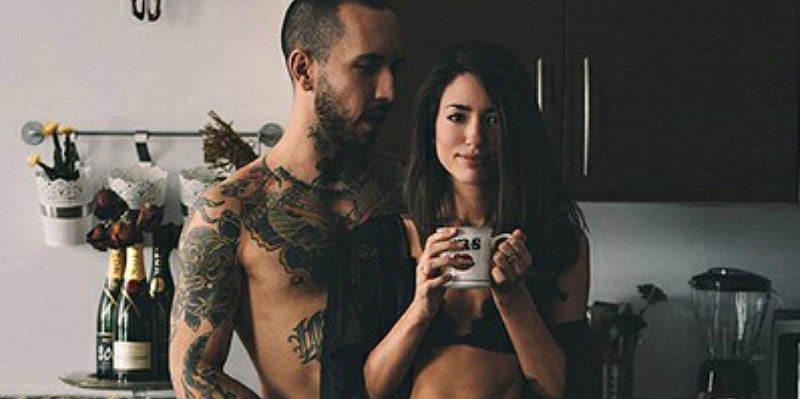 couple with tattoos couple with tattoos
