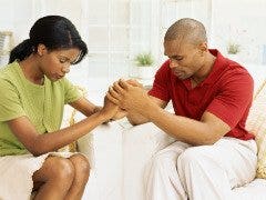 couple praying together