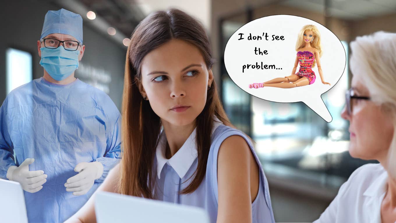 Woman's Coworker Tries To Get Her Fired After Learning She Got Cosmetic Surgery angry coworker