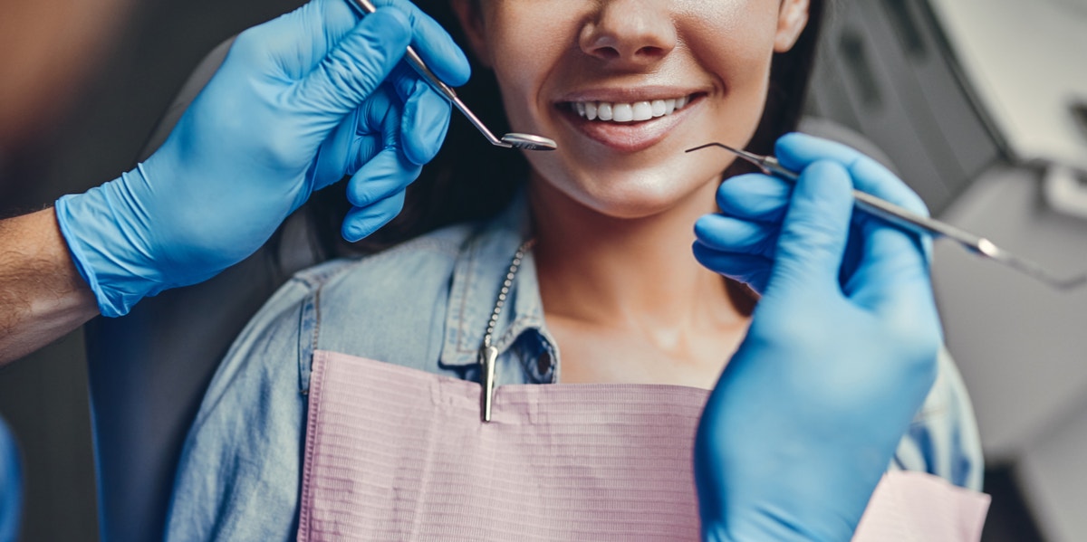 woman getting dental work done