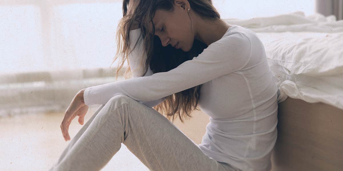 The Crushing Burden Of Other People’s Secrets woman looking depressed