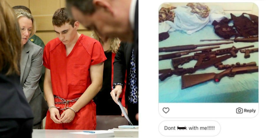 Nikolas Cruz, threatening messages, ex-girlfriend