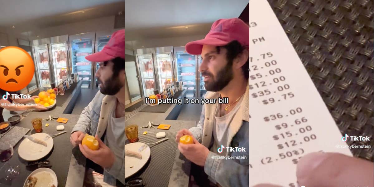 Franky Bernstein, $12 charge on bill for orange