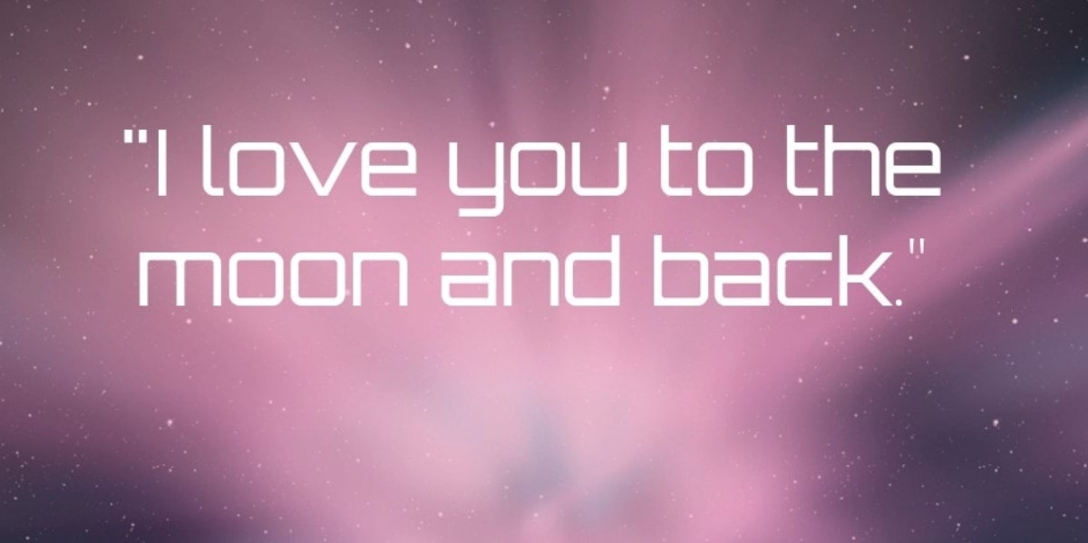 i love you to the moon and back